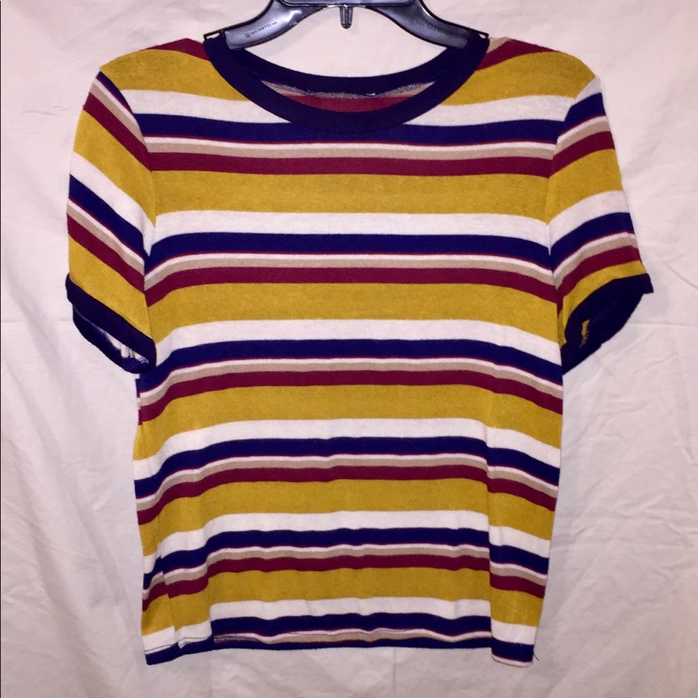 Short Waisted Yellow Sweater Shirt.